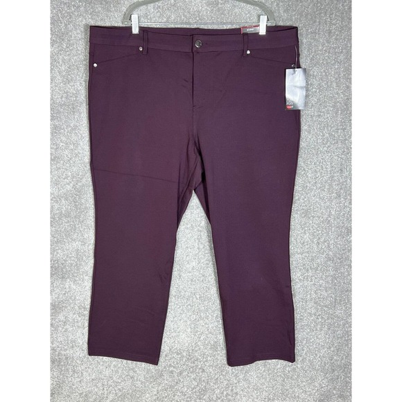 Avenue Pants - Avenue Ponte‎ Slim Leg Pants Womens Size 26 Average Stretch Purple NWT